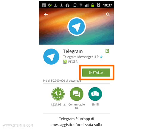 how to do the installation of Telegram on Android