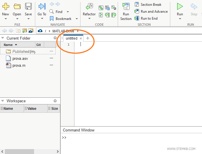 Matlab editor