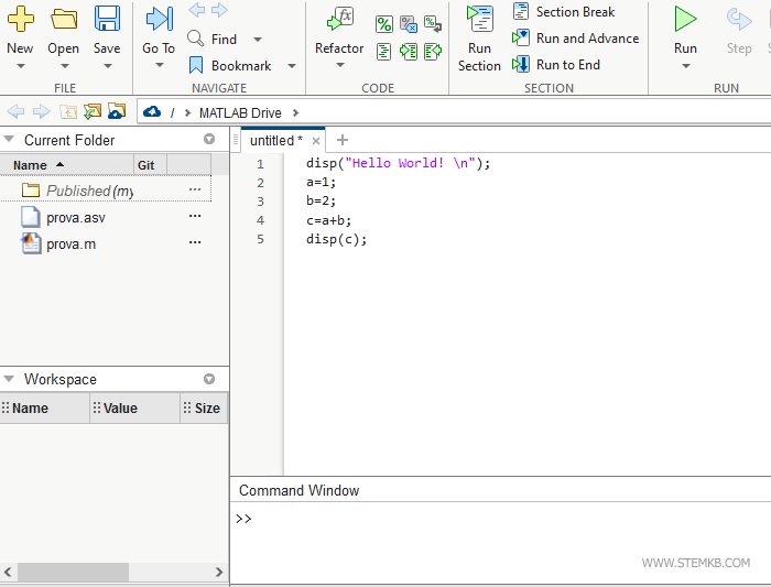 a script example