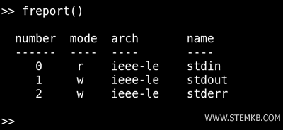 freport() example