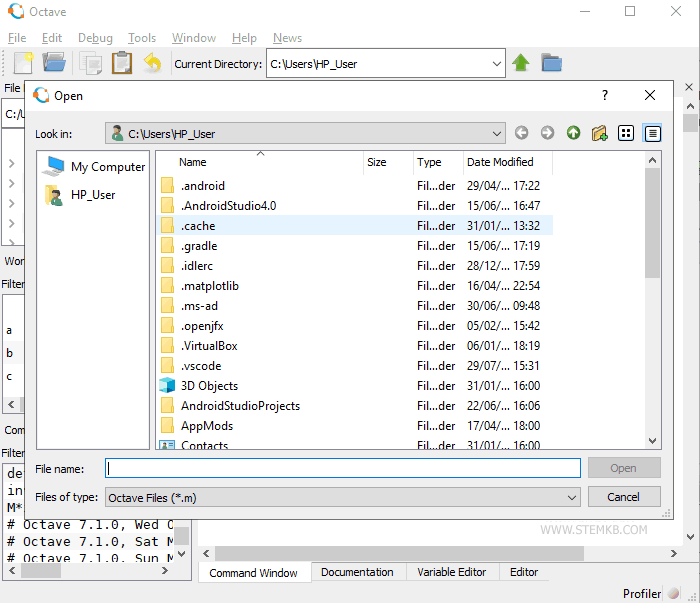 select a file