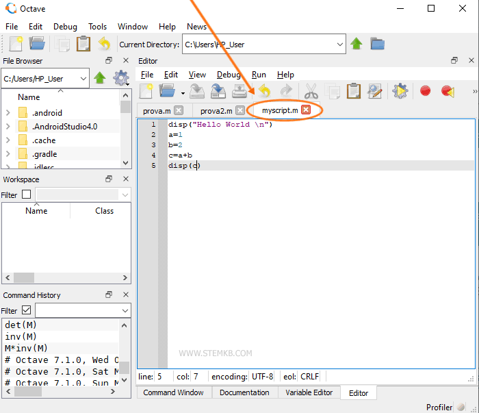 the file script