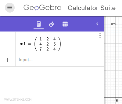 matrix with 3 rows and 3 columns