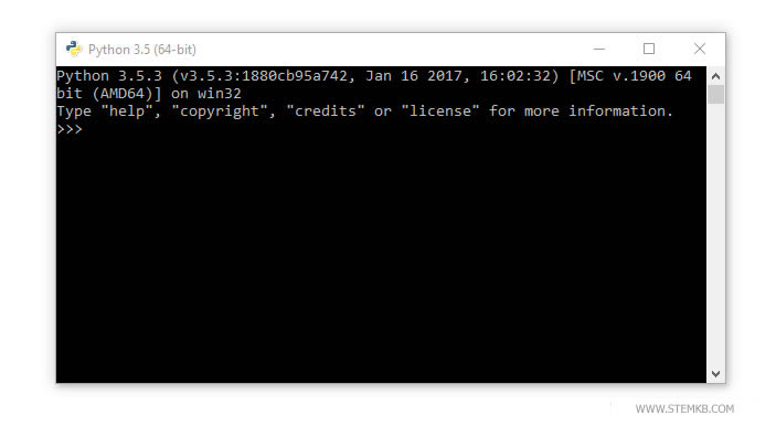 the python console