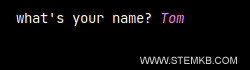 user type a name