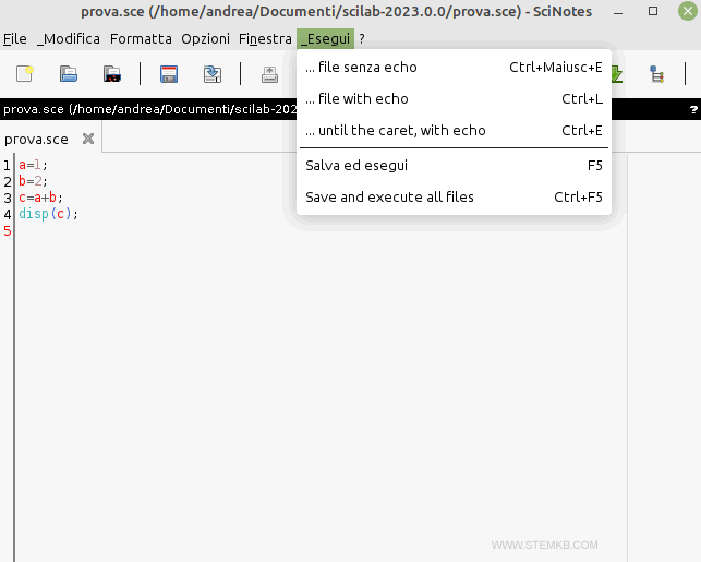 execute a script