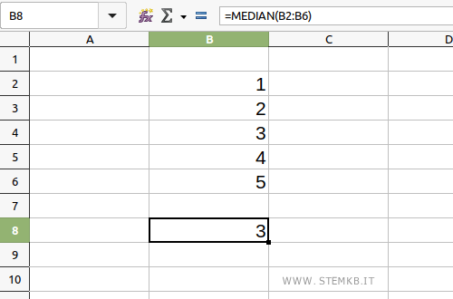 median in Calc