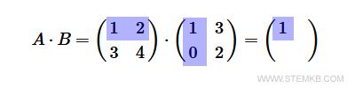 Row-by-column product explained