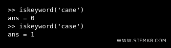 iskeyword()