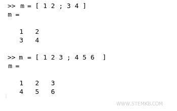 matrices in Octave