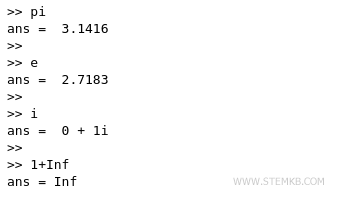 some math constants in Octave